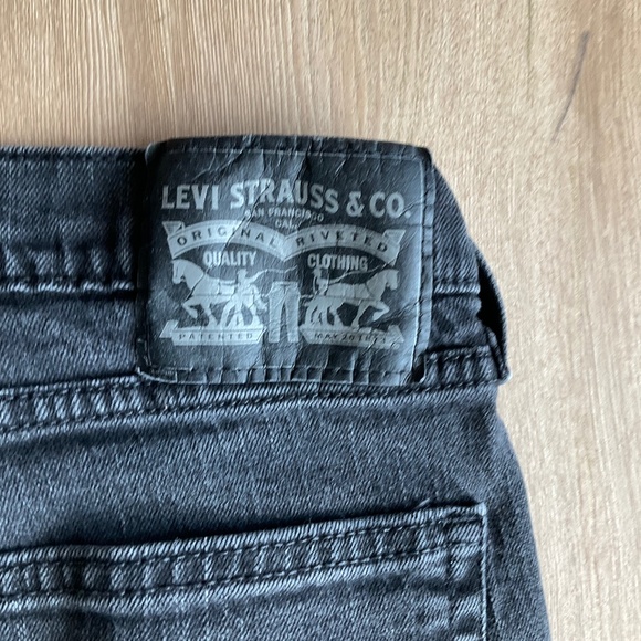 Men's Levi Jeans gray faded black 514 taper leg jeans Y2K 36x32 - Picture 12 of 16